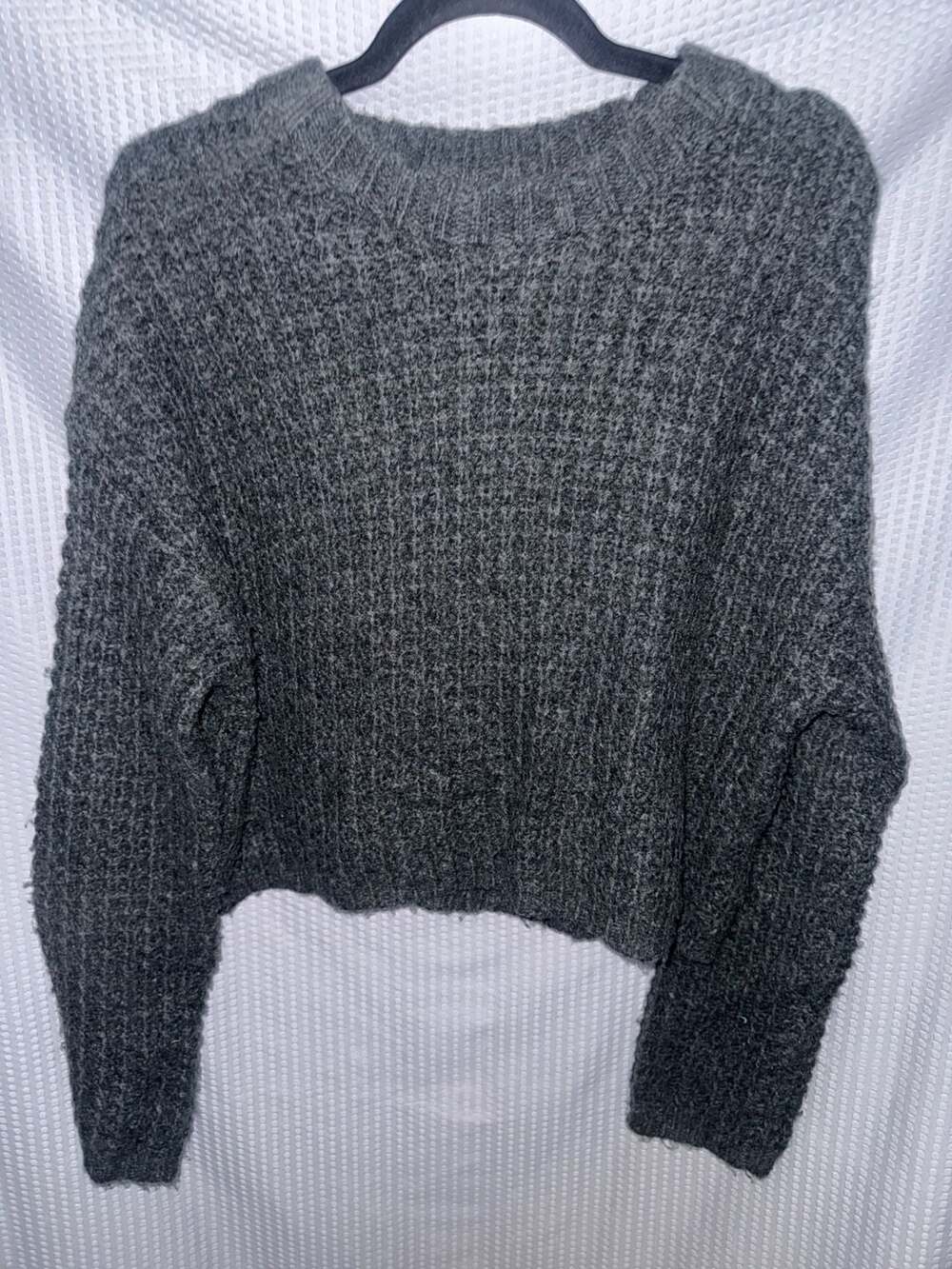 Wild Fable Charcoal Gray Crop Sweater Size S